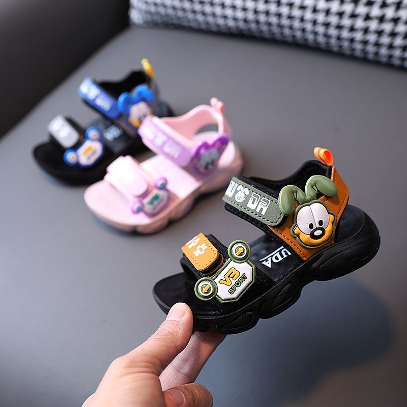 Sandal siêu nhẹ cho Bé, sandal kiểu dáng thể thao cho bé đính họa tiết xinh xắn