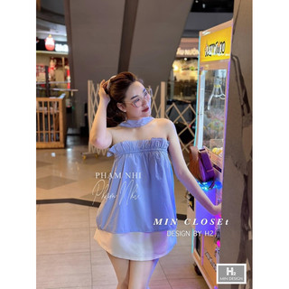 Áo thô quây bèo ngực phạm nhi