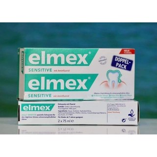 Hàng Đức sét 2 Kem đánh răng Elmex Sensitive Professional chống chảy máu chân răng và giảm đau cho răng nhậy cảm