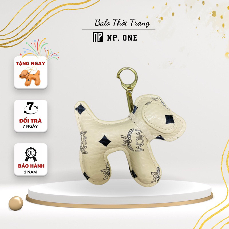 Móc khóa, móc khóa màu be dễ thương thời trang NP.ONE làm từ da cao cấp