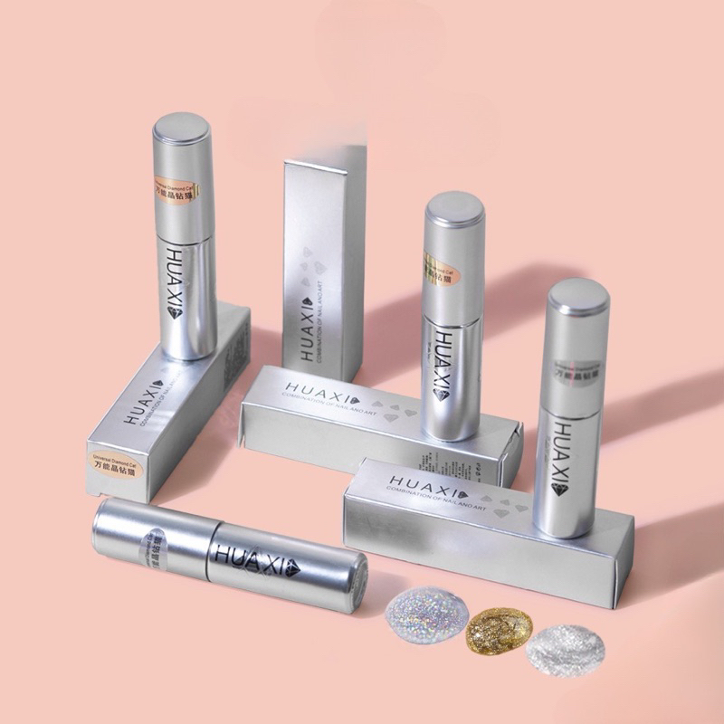 Top mắt mèo kim cương Huaxi 9D chính hãng  - sơn gel mắt mèo kim cương Huaxi lấp lánh sang chảnh