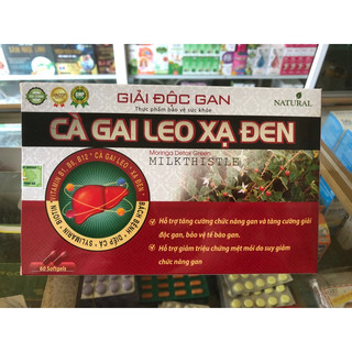 Hộp 60 viên giải độc gan cà gai leo xạ đen