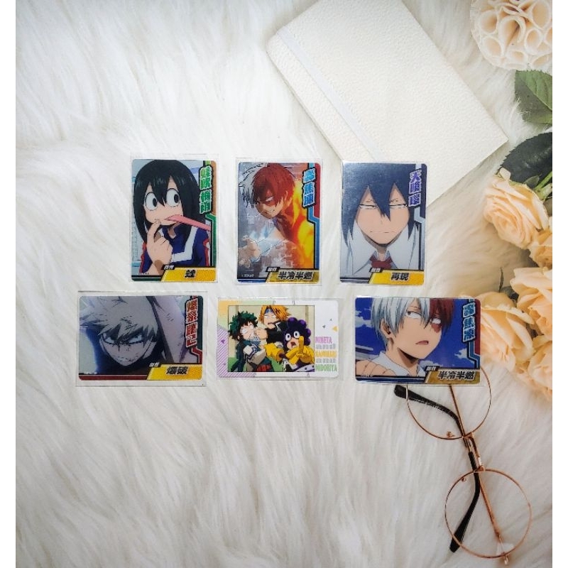 [chú cá Vàng màu Tím] [Sẵn] Card Snap/Metal ver cũ MHA/My Hero Academia - Katsuki Bakugo, Shoto Todoroki, Tamaki, Tsuyu