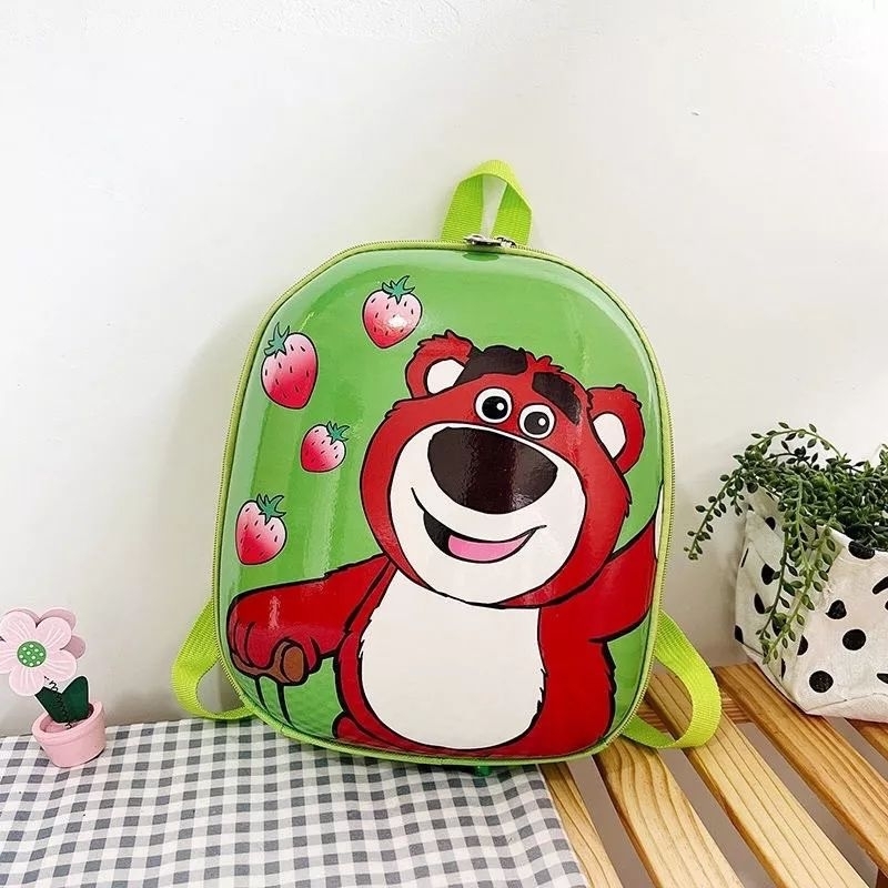 Ba lô Trứng cho Bé Mầm Non Đi Học Hình Gấu Dâu Lotso Chống Thấm Nước
