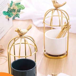 Cốc sứ lồng chim đựng dao, dĩa phong cách Bắc Âu - VS399