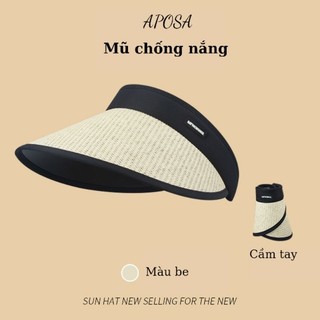 Mũ chống nắng nửa đầu, mũ chống nắng thời trang nữ