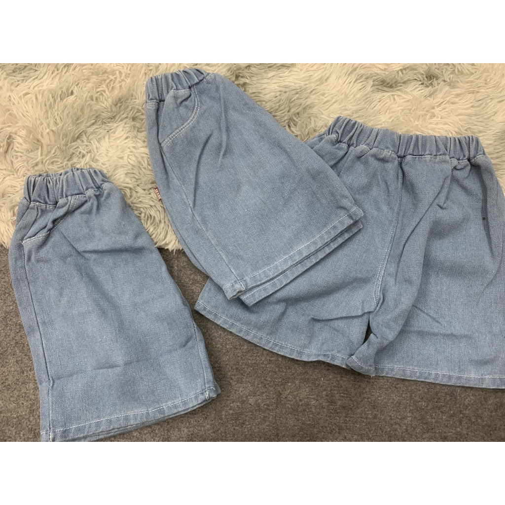 Bộ Áo Phông Cộc Tay Doreamon Quần Jean Đùi Cao Cấp Cho Bé Trai Và Bé Gái Từ 7Kg Đến 28Kg Chaarlie Kids