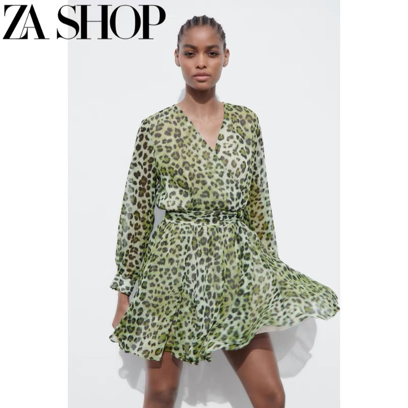 Đầm hoạ tiết da beo