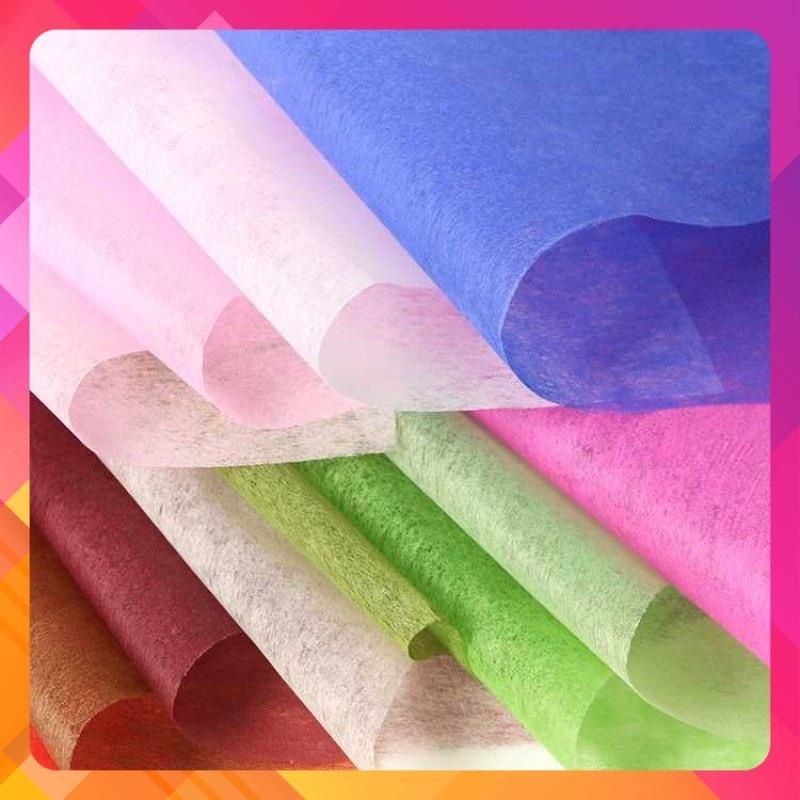 XẤP 10 TỜ GIẤY MẾCH  MÀU TRẮNG GÓI HOA LOẠI ĐẸP