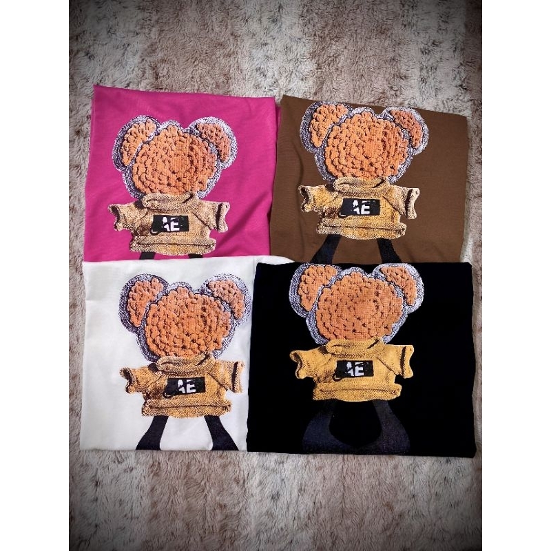 Áo phông 3158, form rộng tay lỡ, áo phông gấu