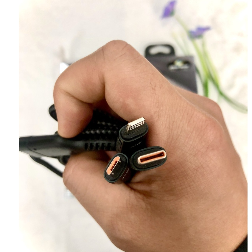 Cáp sạc nhanh 3 in1 100W, Cáp 3in1 USB+ Type C dùng cho điện thoại, laptop, máy tính xách tay ....