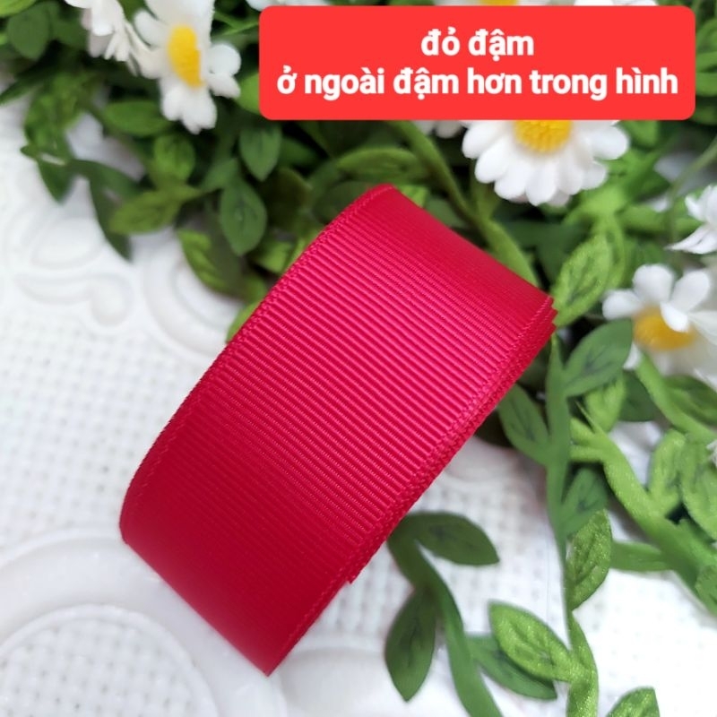 Ruy băng gân ,phụ liệu handmade, size  2.4cm_2.6cm