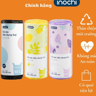 Túi đựng rác tự hủy hương chanh hương lavender có quai cao cấp inochi