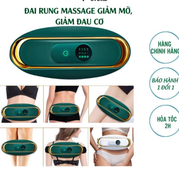 Đai massage bụng, Máy massage rung nóng giảm mỡ bụng và toàn thân hiệu quả - Bảo hành 12 tháng New