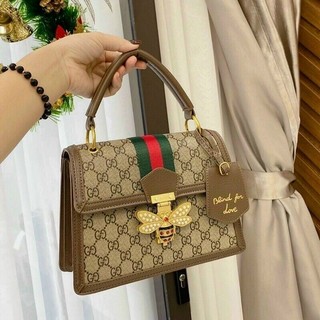 Túi G G khóa con ong hàng QC chất đẹp