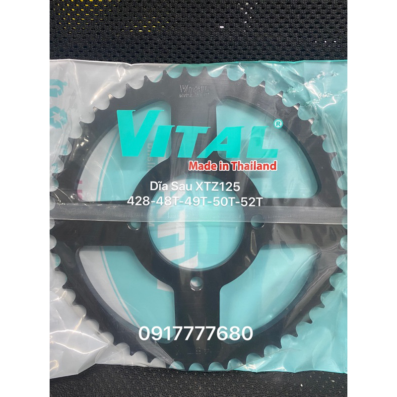 Dĩa Tải xe cào cào Yamaha XTZ125 chính hãng VITAL chuẩn 428-48T-49T-50T
