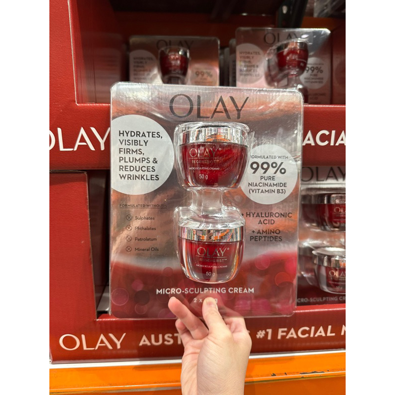 Set 2 Kem dưỡng ẩm chuyên sâu Olay Regenerist Advanced Anti-Ageing Micro-Sculpting Face Cream Moisturiser 50g