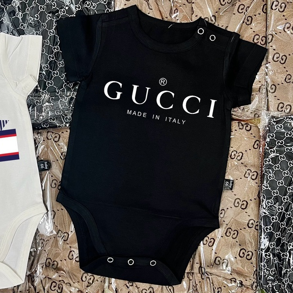 Bodysuit gucc.i cho bé trai bé gái cotton