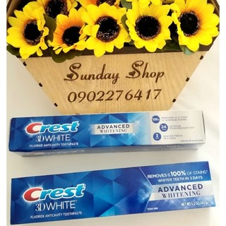 🌻🆕 Kem đánh răng Crest 3D White Advanced Whitening 147g 🌼