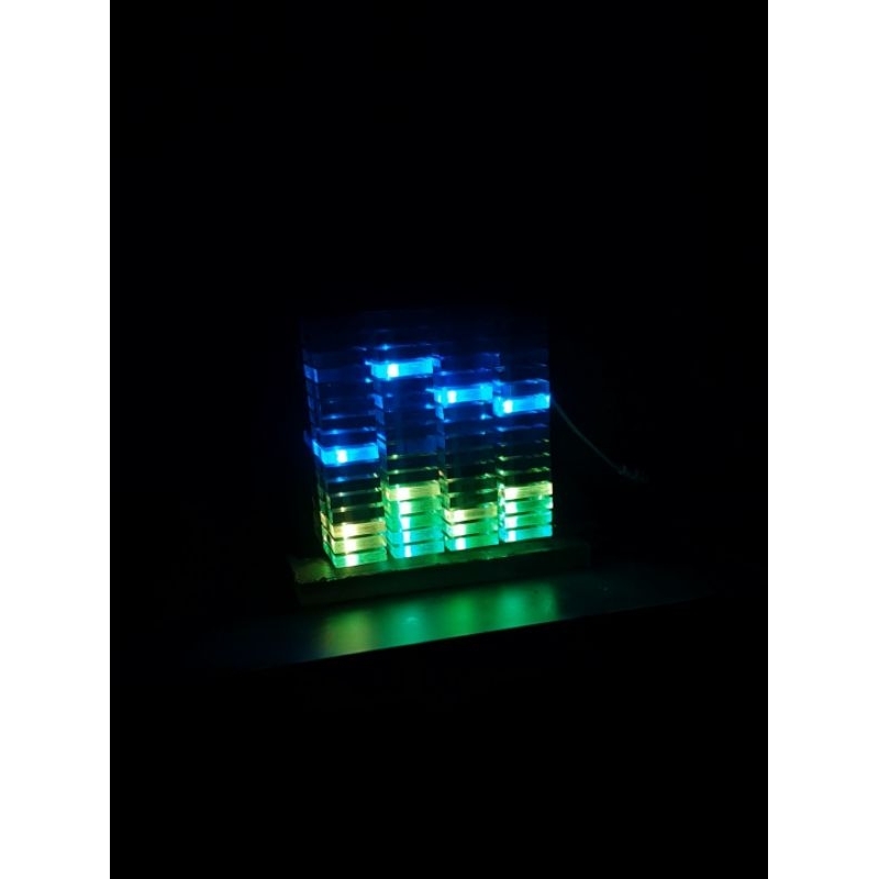 Bộ kit tự ráp - Led nháy theo nhạc - Nháy theo tiếng bass - Thay đổi màu sắc qua bluetooth- Full mica cắt lazer