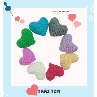 Móc khoá len hình trái tim  ❤