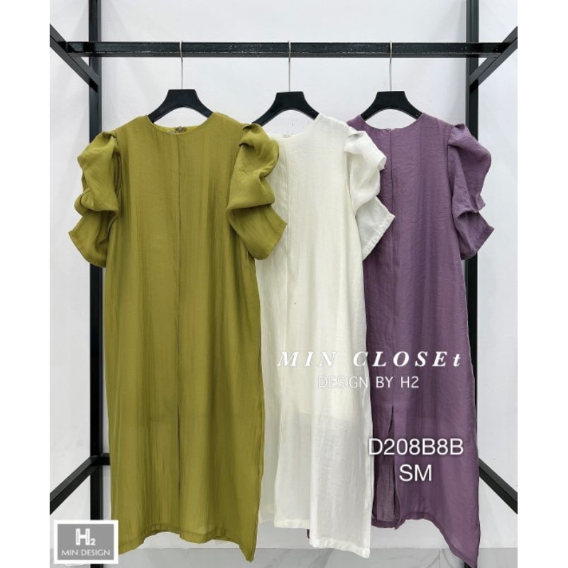 Đầm Đi Biển BIGSIZE Nữ ,Đầm Công Sở Form Suông Tay Bồng Chất Thô Đũi ,Váy Suông Sơ Mi Xẻ Tà Dáng Rộng