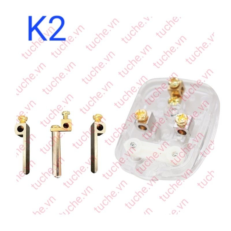 Phích cắm 3 chân chuẩn Mỹ gập 90 độ 10A 250VAC