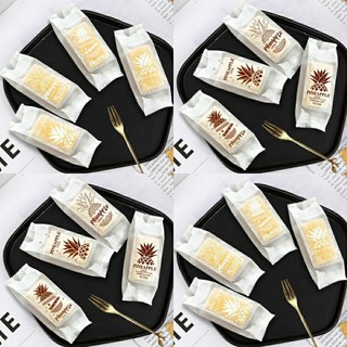 Túi đựng bánh dứa mẫu dứa trắng, dứa nâu tệp 50 chiếc