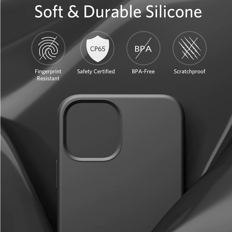 Ốp lưng Silicon Anker - Hỗ Trợ Sạc Nam Châm - Hàng Chính Hãng Có Tem Cào Check - New Sealbox