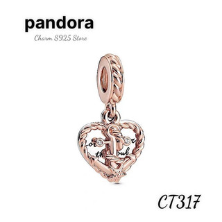 CHARM PAN ALE BẠC S925 THUẦN KHIẾT TREO TRÁI TIM PHỐI MÀU HÀNG CAO CẤP