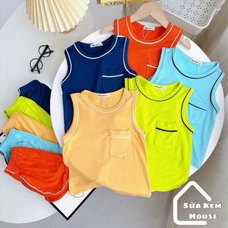 bộ thun minky ba lỗ chất mềm mịn co giãn cho bé iu từ 7-20kg