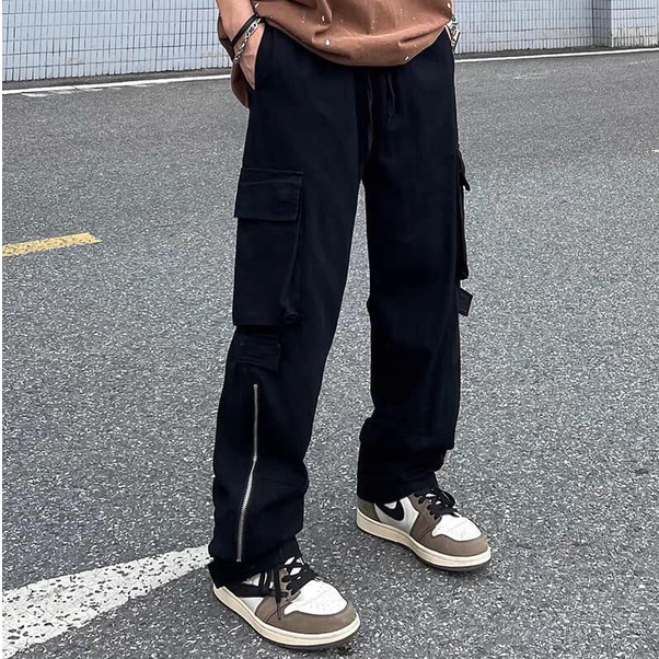 Quần túi hộp nam 200x Cargo Pants ống xuông,3 màu Vintage,vải kaki dày dặn, khóa zip ống.QD014 | BigBuy360 - bigbuy360.vn