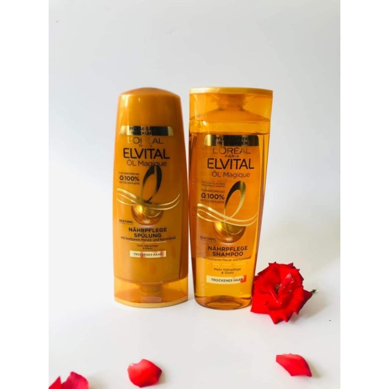 Hàng Đức Bộ gội xả Loreal màu vàng : dành cho tóc khô xơ và hư tổn
