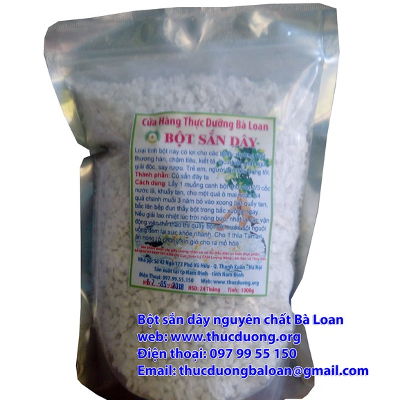 Bột sắn dây nguyên chất Thực Dưỡng Bà Loan 1kg