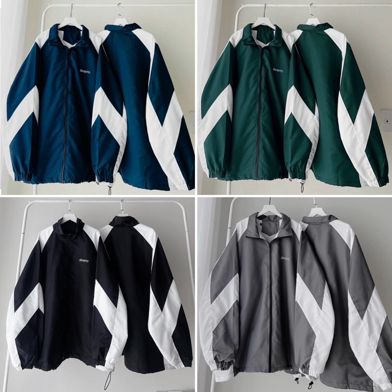 Áo khoác jacket dù chữ Dererro thêu hottrend unisex🎁𝐅𝐫𝐞𝐞𝐬𝐡𝐢𝐩🎁 vải dày form size XL ảnh thật phù hợp cho nam nữ