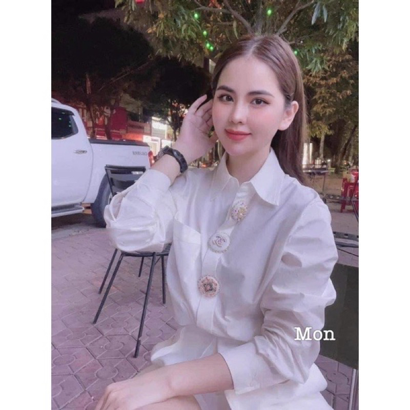 Sơ mi cổ đức khuy đồng