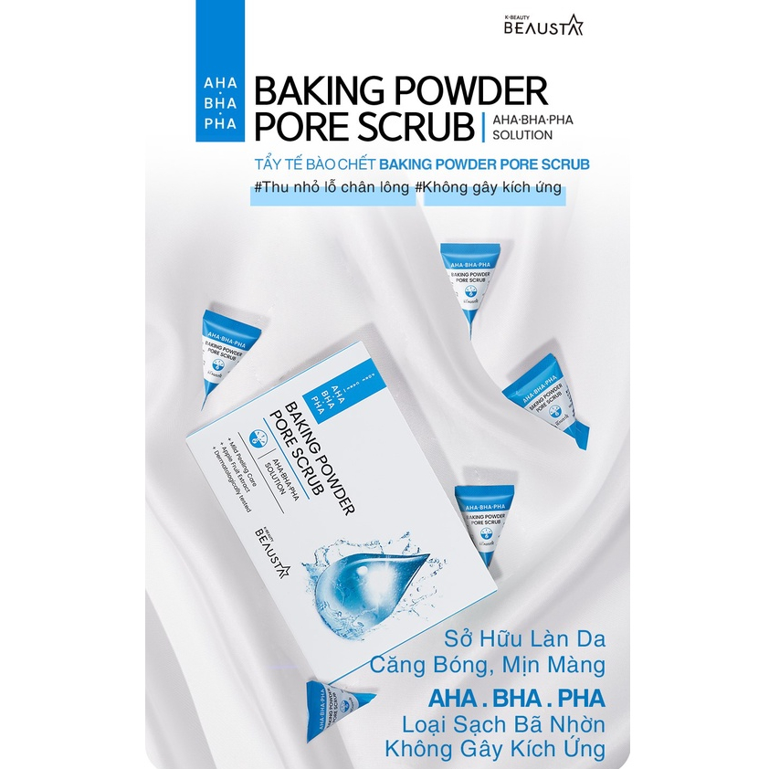 Tẩy tế bào chết Beausta AHA-BHA-PHA Baking Powder Pore Scrub