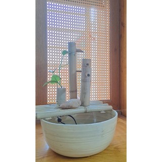 Thác nước tre phong thủy mini để bàn-13