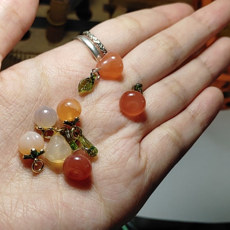 Charm trái đào, quả mận quả roi mã não tự nhiên