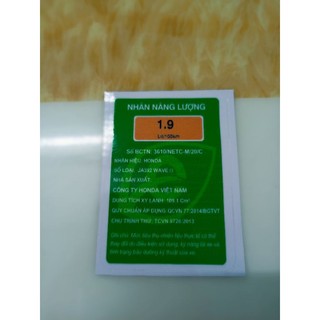Tem nhãn dán năng lượng xe Wave A
