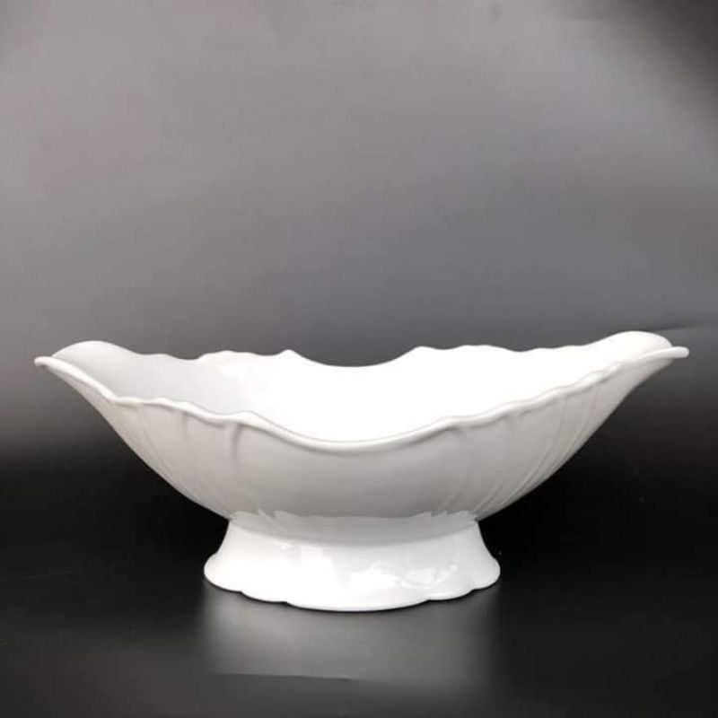 FREESHIP - SALE bát thuyền bày gà men trắng sứ Bát Tràng