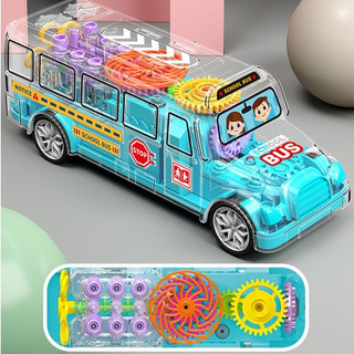 Đồ chơi xe bus trong suốt chạy PIN , có đèn LED và nhạc vui nhộn dành cho các bé