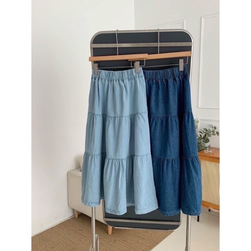 Chân váy denim-Chân váy bò
