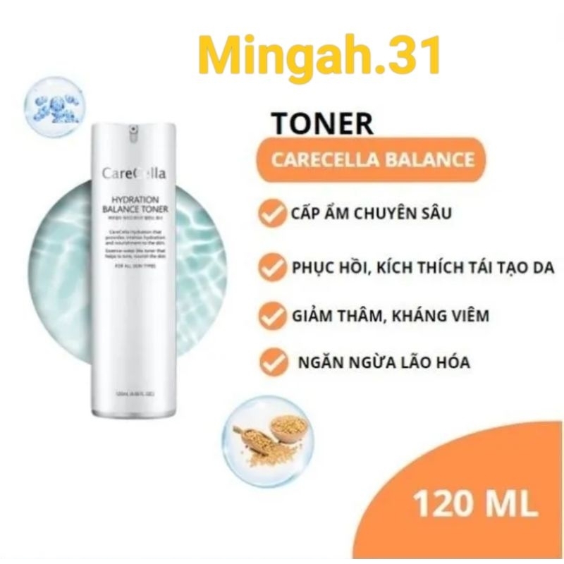 Nước cân bằng da Carecella Hydration Balance Toner GCOOP Hàn Quốc (120ml)