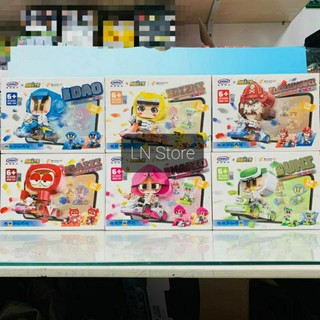 Lắp ráp lego non các nhân vật trong game boom online kèm xe đua xb61001-xb61006