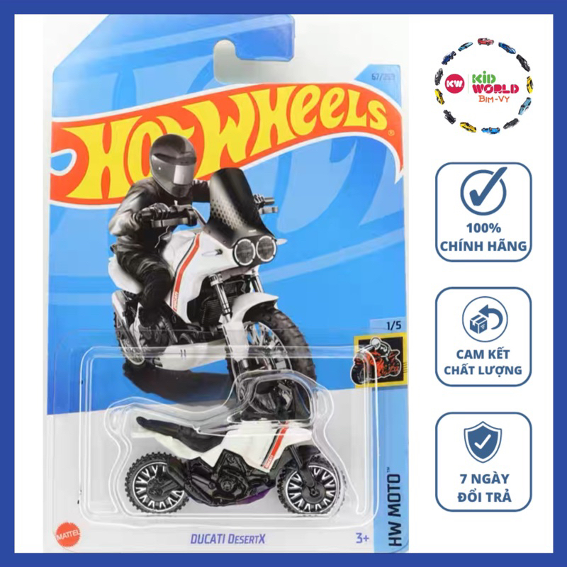 Xe mô hình Hot Wheels basic Moto Ducati DesertX HKG32.