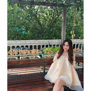 Đầm tiểu thư cổ yếm nơ ngực 2023