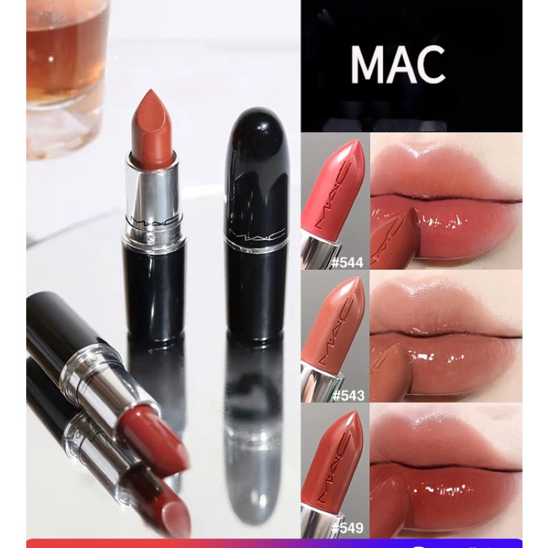 Son MAC Lustreglass Lipstick bản mới 2021 - màu 508, 524, 540, 543, 544, 545, 549, 551, 552, 555, 557