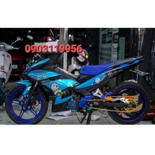 Tem rời exciter 150 xanh doremon