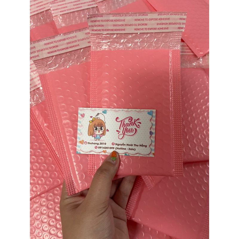 Combo 10 túi gói hàng chống sốc - Túi niêm phong bóng khí màu pastel xinh